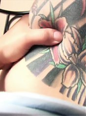 Slutty mature ex girlfriend Tricia rubs a cock against her ass and got herself fucked hard